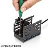 Sanwa Supply USB Gen 1 Clamp-Mounted 3.2 Type-C Hub, Black, USB-3TCH31BK