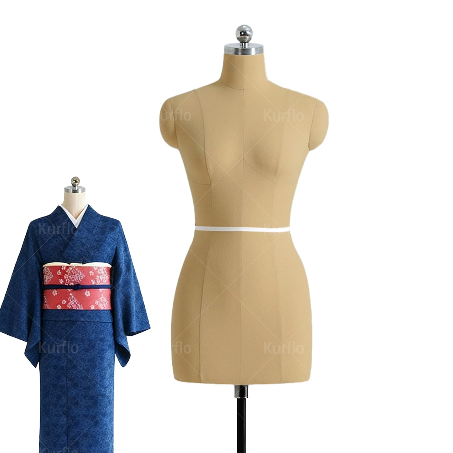 

Kurflo Kimono Dressing Mannequin, Upper Body, for Kimono Dressing Practice, Easy Assembly, Suitable for Dressing Classes, Kimono, Traditional