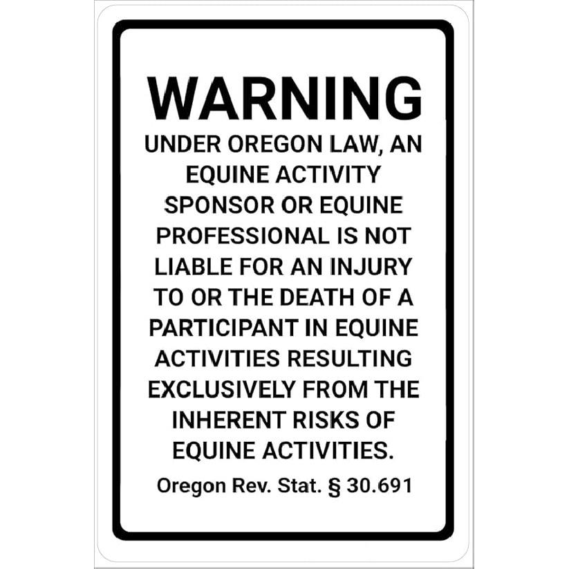 

Орегонская конная ответственность OR - Настенная табличка Знаки объекта Предупреждение Осторожно Металлическая жестяная табличка, 8X12 дюймов 8 x12 /20cm x 30cm