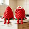 Unique Birthday Gifts for Friends 3D Printed Articulated Strawberry Storage Box, Cute Figurine with Box Movable Limbs, Mini Trinket Holder Desktop