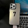 Black Number 7 Phone Case For iPhone 17 16 15 14 13 12 11 Pro Max Air Colorful Matte Laser Aurora Shockproof Phone Case