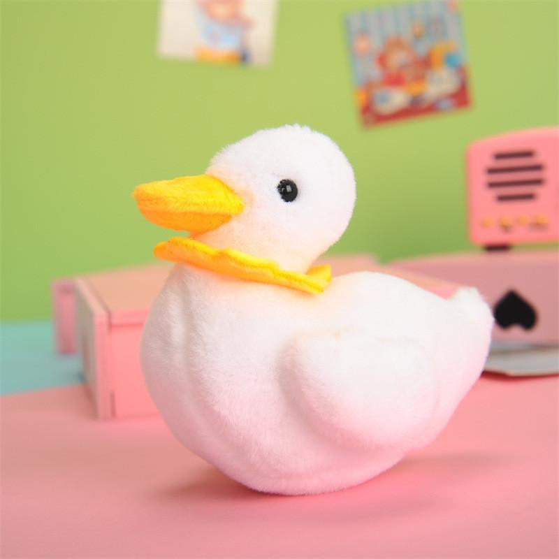 Adorable Plush Duck Keychain Cute Duck Stuffed Animal Short Plush Bag Accessory