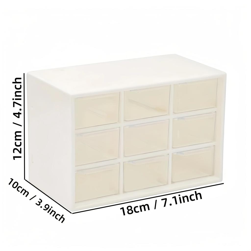 Wall-Mountable 9-Drawer Organizer for Office Supplies, Stationery, Jewelry & Small Items-Home & Office Organization Accessory