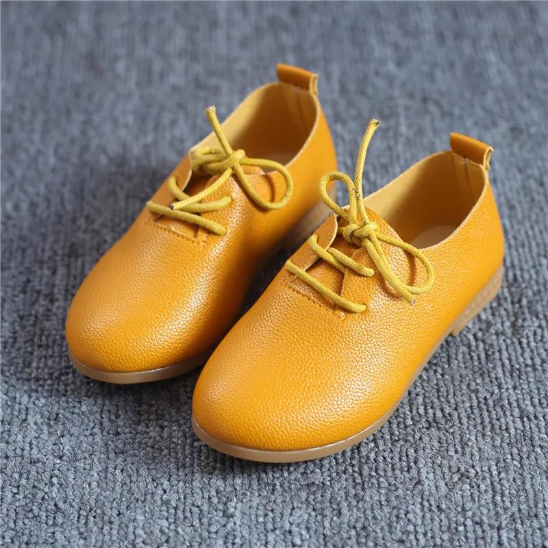 Soft Sole Kid Leather Shoe 2025 Autumn New Versatile Girl Single Shoe Lace Up Loafers Shoe Princess Shoe Mary Jane Shoe Kid Shoe