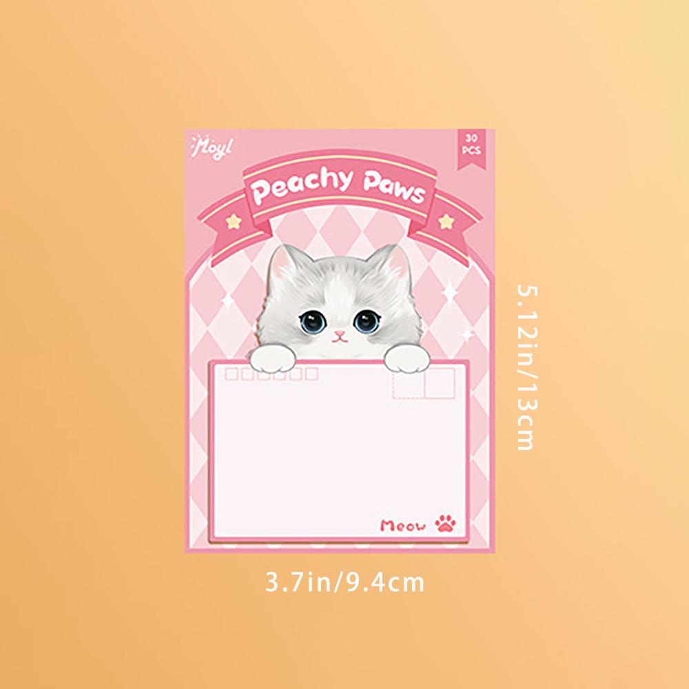 Cute Little Cat Sticky Note, Self-adhesive Message, Memo Pad, DIY Notebook, Decoration Material Paper,student Memo