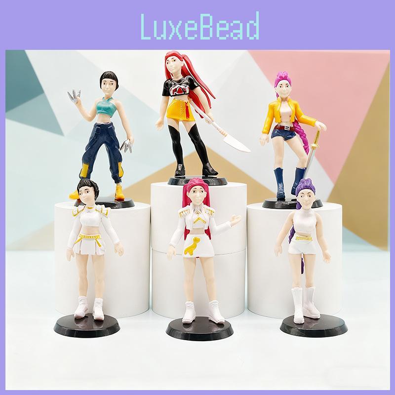 Kpop Demon Hunters Pvc Figurine With Base For Desk Decor Collectible Gift