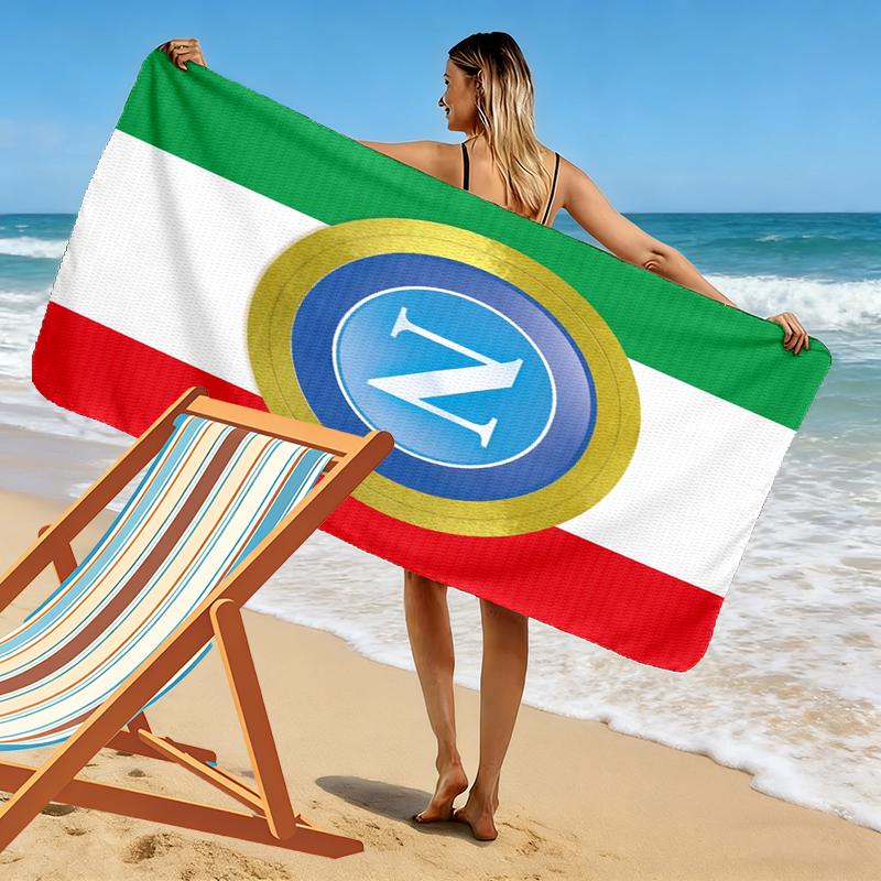 Ręcznik plażowy z nadrukiem Napoli, Duży miękki szybkoschnący ręcznik na plażę, kemping, basen