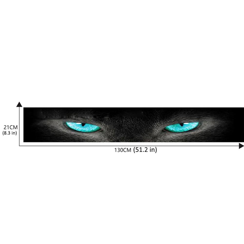 Car Front Windshield Sticker Rear Auto 3D Sunshade Stickers Terrorist Decor Front File Wolf Cat Eyes Sticker Decorative