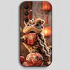Chinese Lion Dance Phone Case For Samsung Galaxy A13,21s,22,31,32,40,52,71,A91 Soft Black Shell