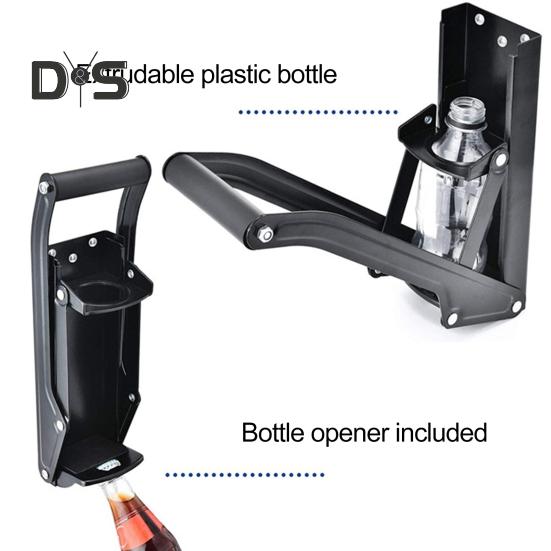 1 Set 16 Oz 500ml Anti-deformed Beer Can Crusher Wall-mounted Durable Simple Installation Beer Jar Plastic Drink Bottle Breaker