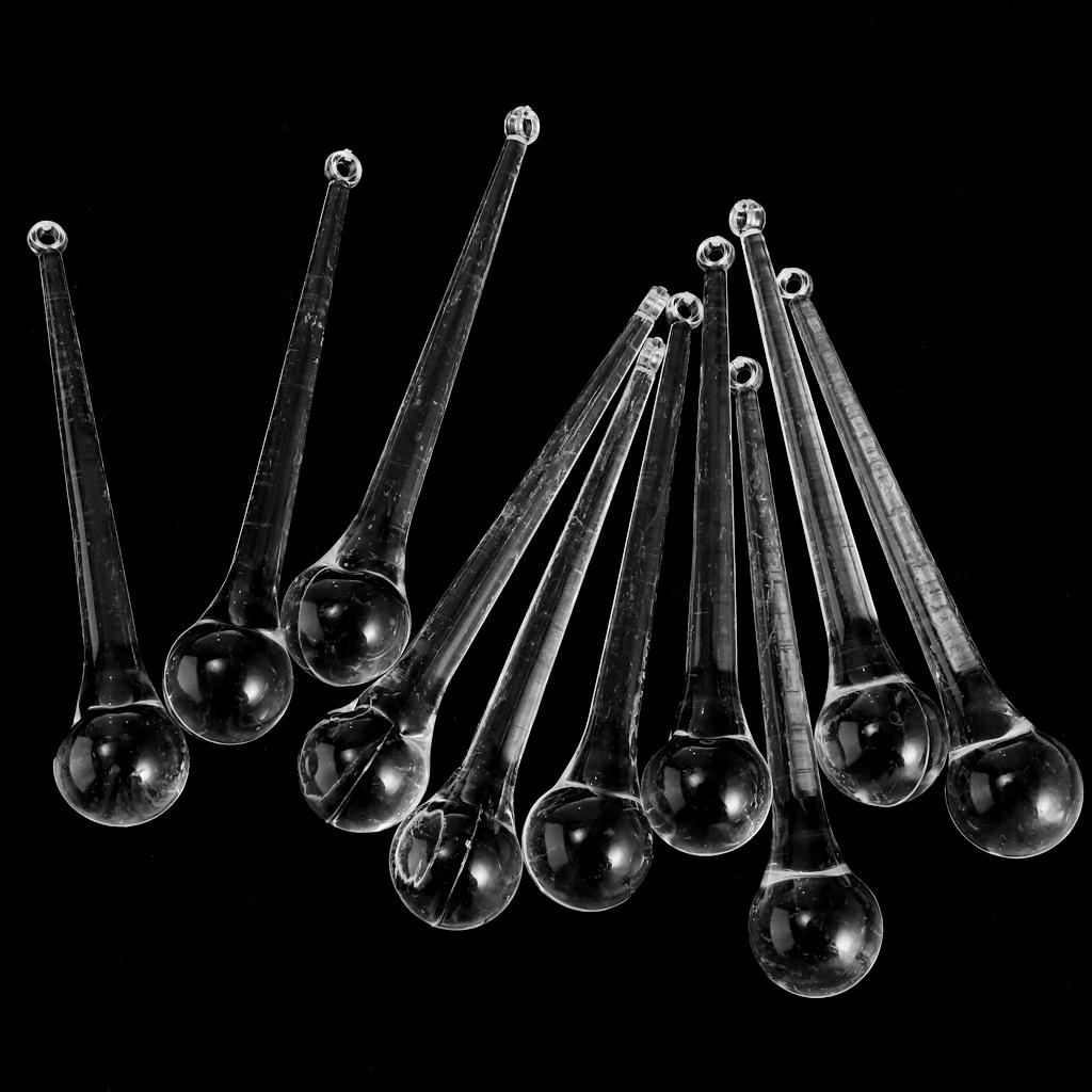 10 Pieces Crystal Raindrops Chandelier Prisms Pendant Lamp DIY
