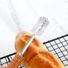 Wooden Handle Curved Bread Slicer Creative Stainless Steel Bread Shaping Knife Dough Dividing Knife