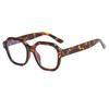 Retro Square Frame Eyeglass Women Leopard Computer Reading Glasses Clear Blue Light Blocking Eyewears Vintage Decorative Goggles