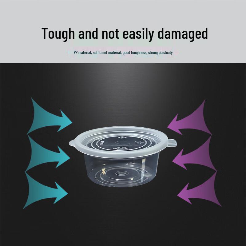 Disposable Round Plastic Sauce Cups with Lids