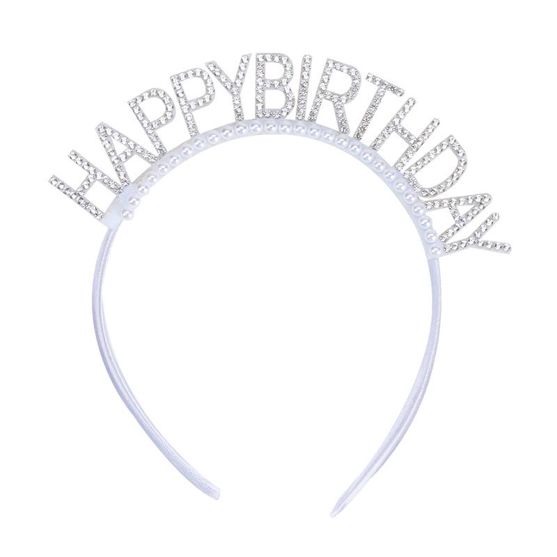 Irisierendes Diamantperlen-Geburtstags-Stirnband & Hut Party-Accessoires