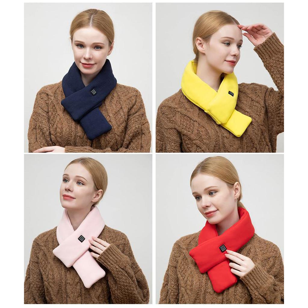 Intelligent Electric Heated Scarf with 3 Temperature Setting USB Powered Neck Warmer Heater for Office or Outdoor Use