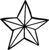 Printtoo Star Pattern Square Diary Card Brown Wooden Rubber Stamp Craft Block-2 x 2