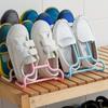 2pcs Space-Saving Shoe Organizer - Versatile, Portable Storage Rack for Sports & Casual Shoes, Durable Plastic
