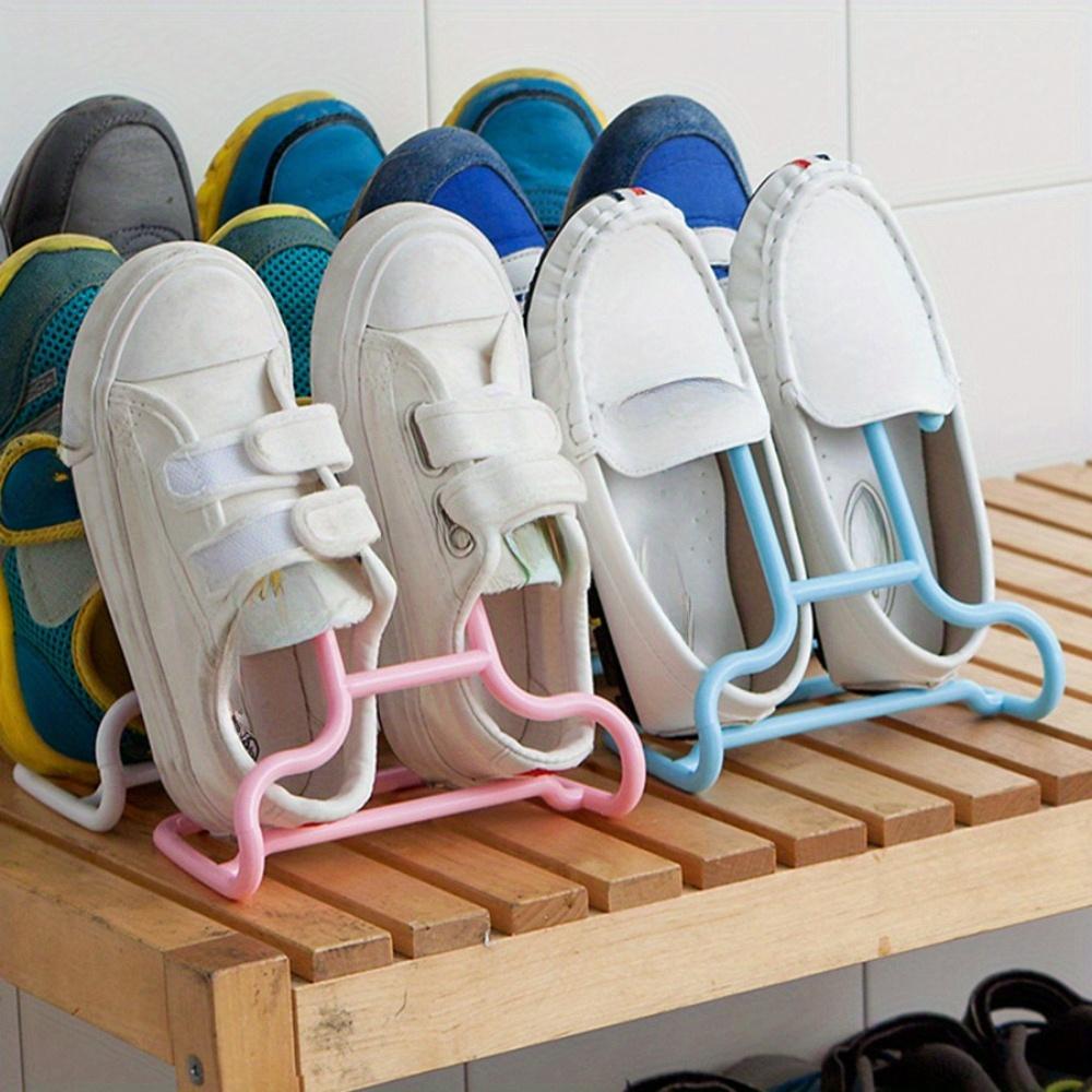 2pcs Space-Saving Shoe Organizer - Versatile, Portable Storage Rack for Sports & Casual Shoes, Durable Plastic