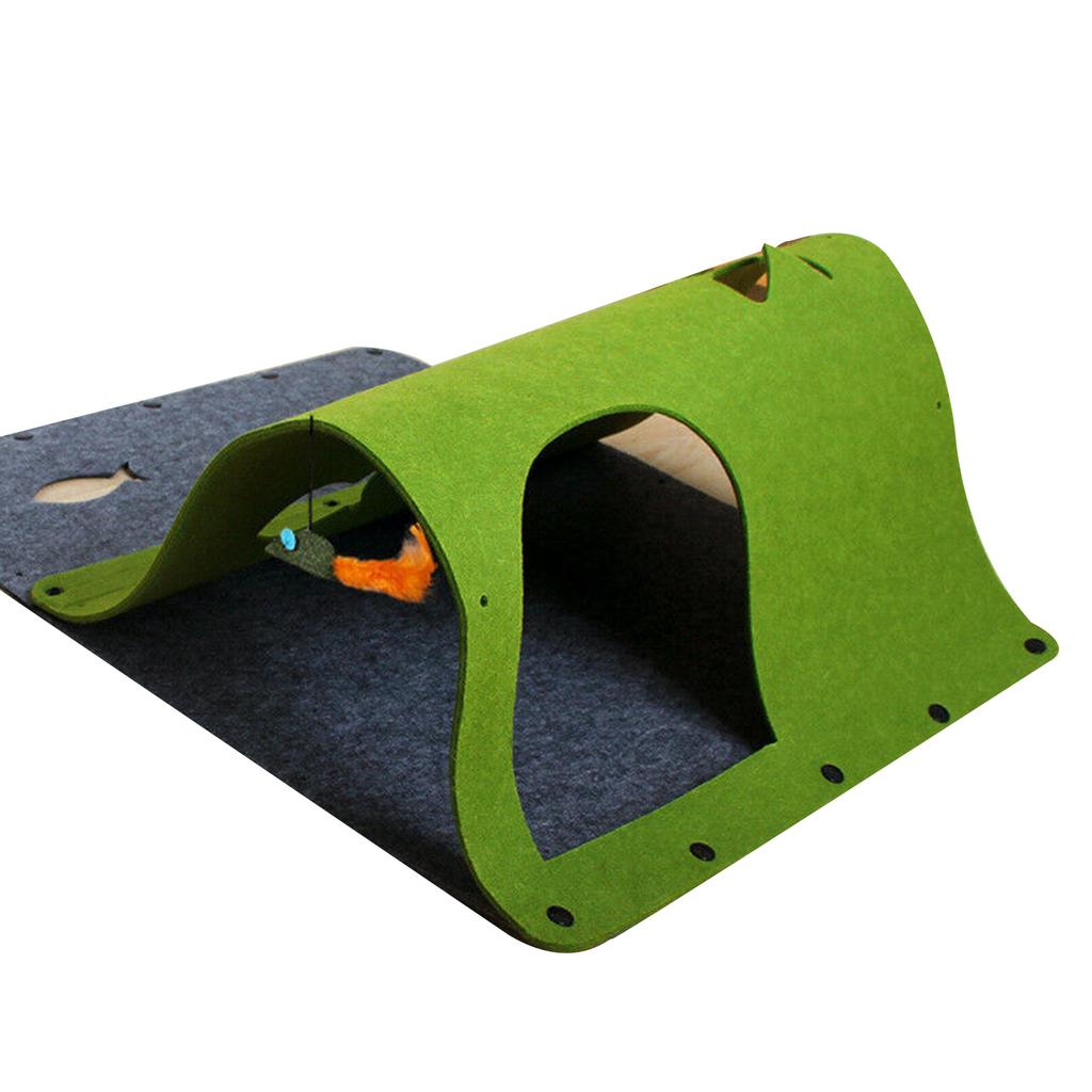 Multipurpose Pet Tunnel Toy 44*60/52*70cm Felt Cloth Mazes Cat House Bed With Toy For Cat Puppy Kitten Rabbit Indoors Outdoors