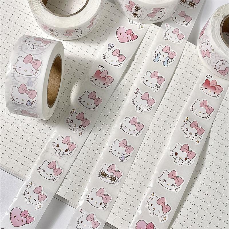Kawaii Anime Kt Cat Laptop Tablet Stickers Cartoon Cute Hand Account Decoration Stickers  Decals Children Toys Gifts