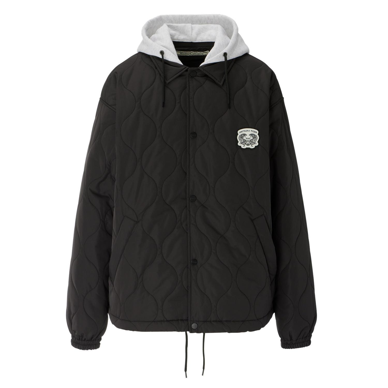 

ONITSUKA TIGER Стеганая куртка с капюшоном, однобортная, универсальная, с длинным рукавом, унисекс, черная 2183B416-001 L