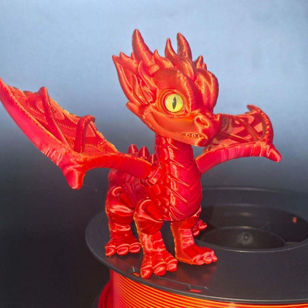 Multi-jointed Flying Dragon Figures Articulated Dragon Model Toy 3D Printed Dragon Desk Decoration