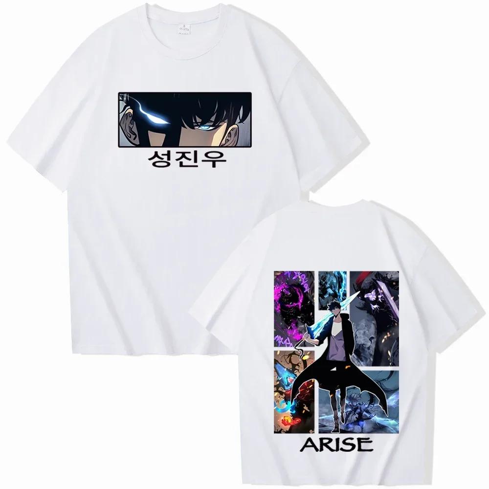 Nowość Odzież męska T-shirt Homme Koszulki graficzne Męski T-shirt dla mężczyzn Ropa Hombre Solo Leveling Koszulka anime 70342