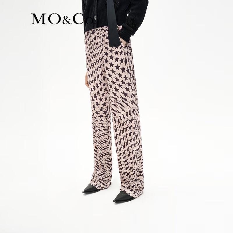 MO&Co. Rock Star Velvet High-Waisted Straight-Leg Pants