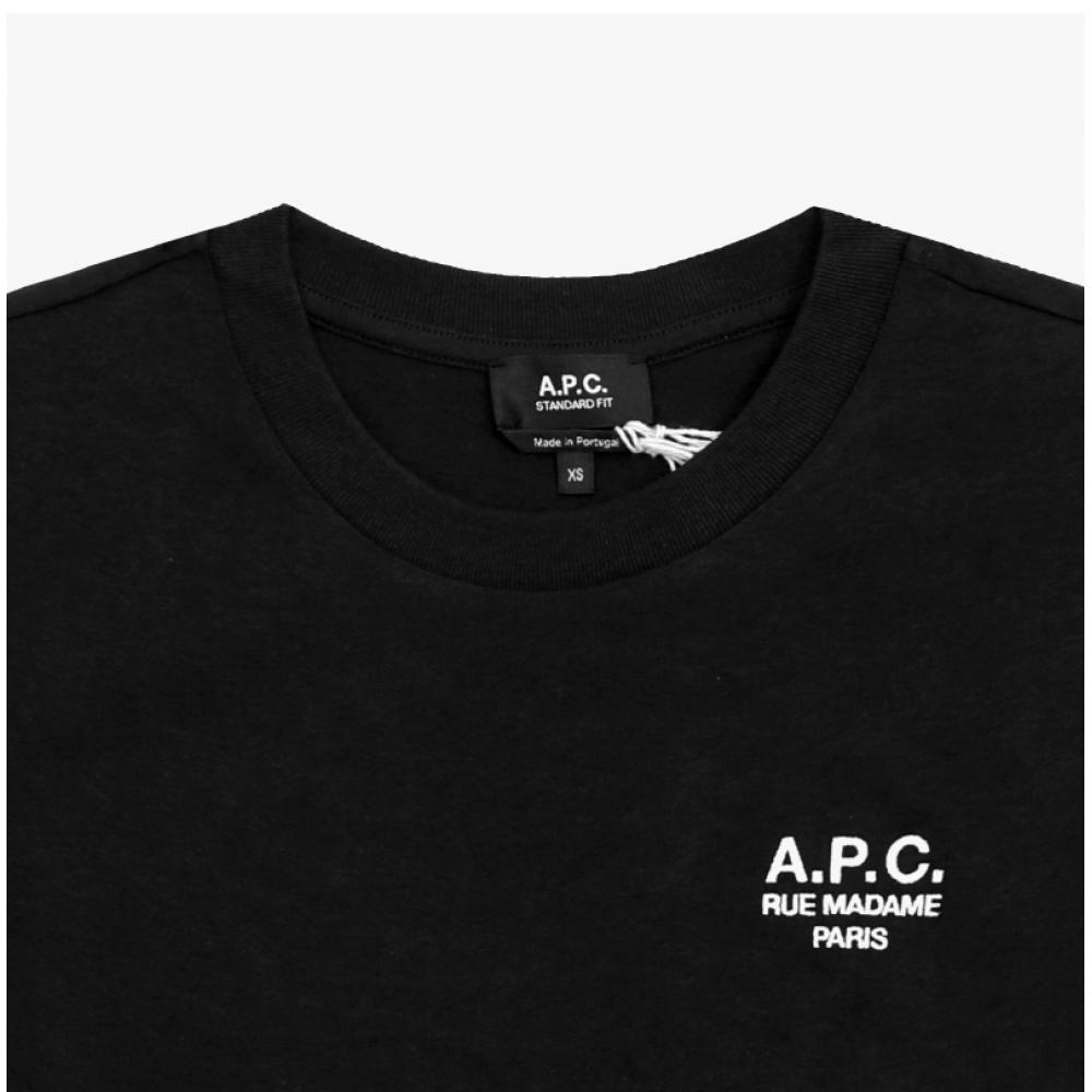 Apc Madame STandard Unisex T shirT Cohbu M26388 Tzc Noir Blanc