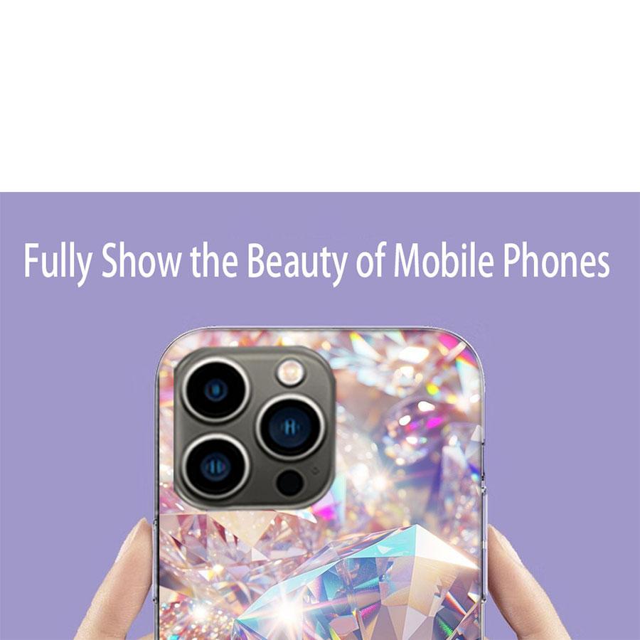 Shining and Dazzling Diamond Gemstones Phone Case For Iphone 17 Air 15 Pro 14 Plus 16 Pro Max 17E 16E 12 13 Mini 11 Cover Cute