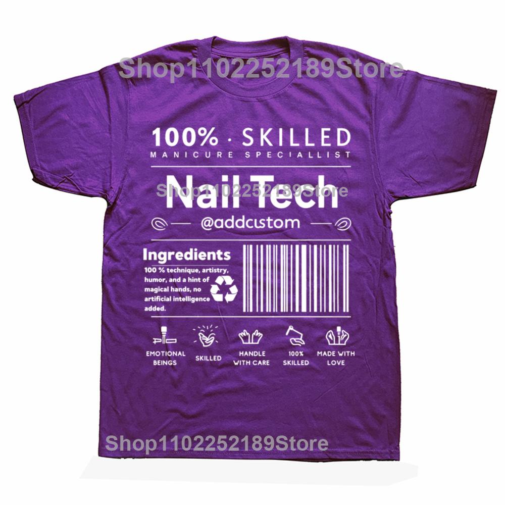 

Смешные футболки для мастера маникюра, техника, мужская и женская мода, повседневная футболка, 100% хлопок, свободная футболка оверсайз XL