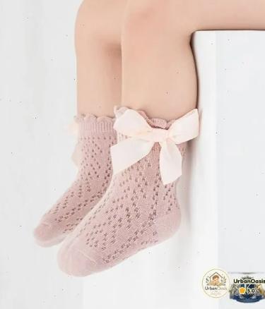 Girls Princess Cotton Mid-Calf Butterfly Socks for Toddlers, Size M (1-3 Years) One Size