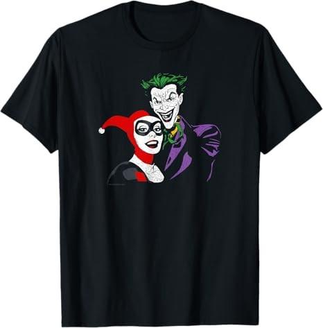 Comics Joker Harley Quinn Black TShirt S