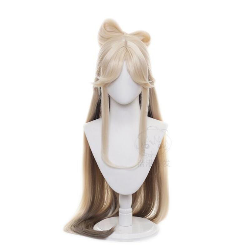 120CM Anime Game Genshin Impact Cosplay Halloween Ningguang Cosplay Wig Genshin Impact Ning guang Cosplay Hair
