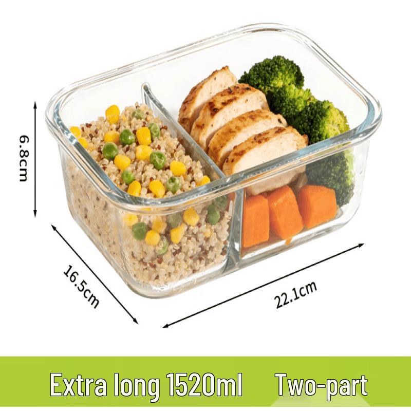 RuHan Glass Rectangular Lunch Box Set