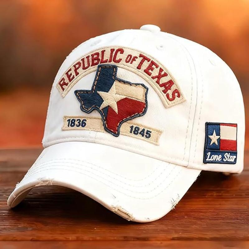 Embroidered Letters Baseball Hat Design Adjustable Strap Lightweight Polyester Casual Sporty Headwear