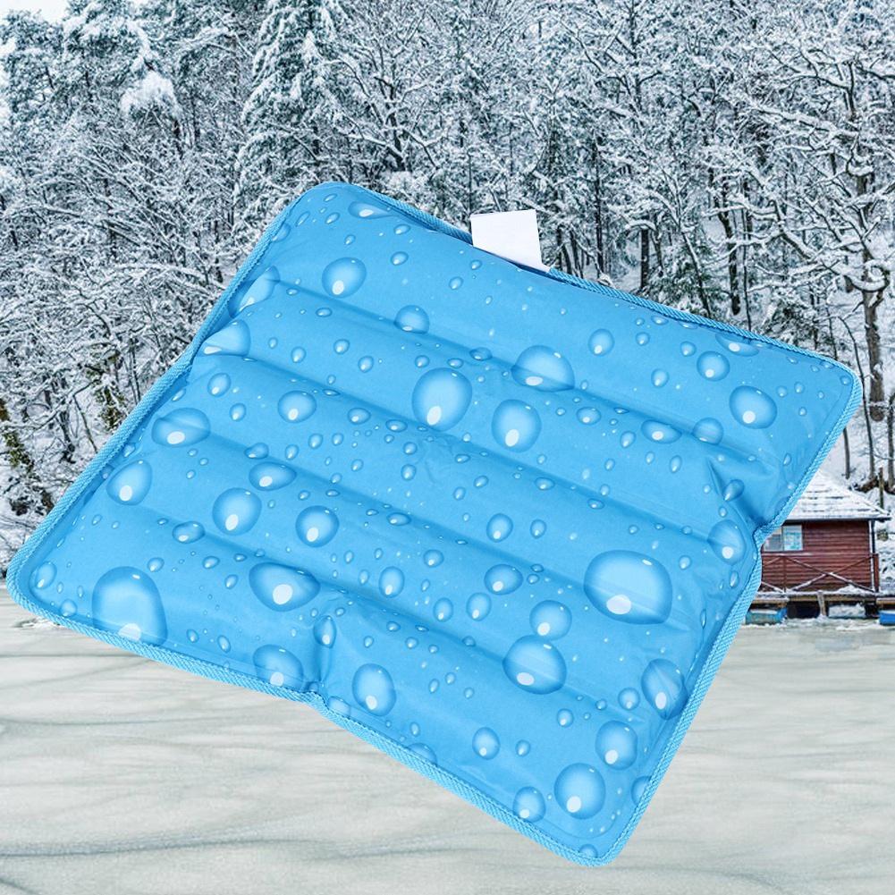 Thickened Ice Pillow Soft Water Cushion Cooling Cushion for Home Travel (36*36cm Water Drop)