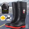 Outdoor Anti-smash Rain Boots Men's Protective Water Shoes Anti-puncture Non-slip Rain Boots High-top Work Water Boots