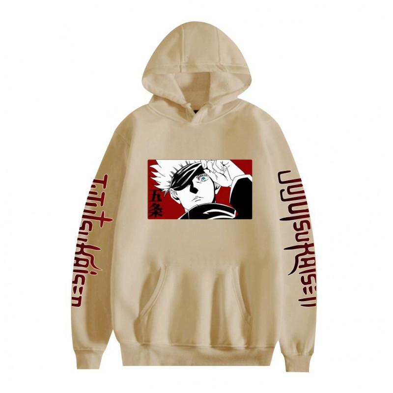 Jujutsu Kaisen Anime Hoodie Cartoon Print Loose Fit Sweatshirt Teens Couples