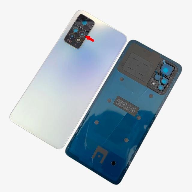 For Xiaomi Redmi Note 11 Pro 5G / 11E Pro Battery Cover Door Rear Glass Housing Back Camera Lens Frame Replacement