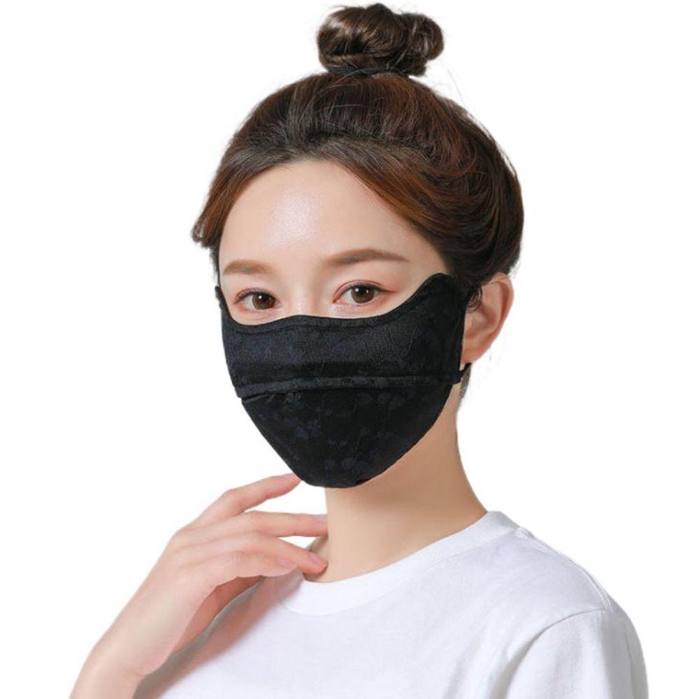 Protection Lace Hiking Eye Protection For Women Sunscreen Mask Face Scarf Ice Silk Mask Face Cover
