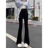 Micro-pull Jeans Women's Spring and Autumn New High-waisted and Thin Horseshoe Pants Small High-flared Jeans