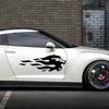 2 Stück Kreative Auto-Türseitenaufkleber Flammenlöwen-Dekoration Wasserdichte Vinyl-Aufkleber für Auto LKW SUV Aufkleber Styling-Zubehör