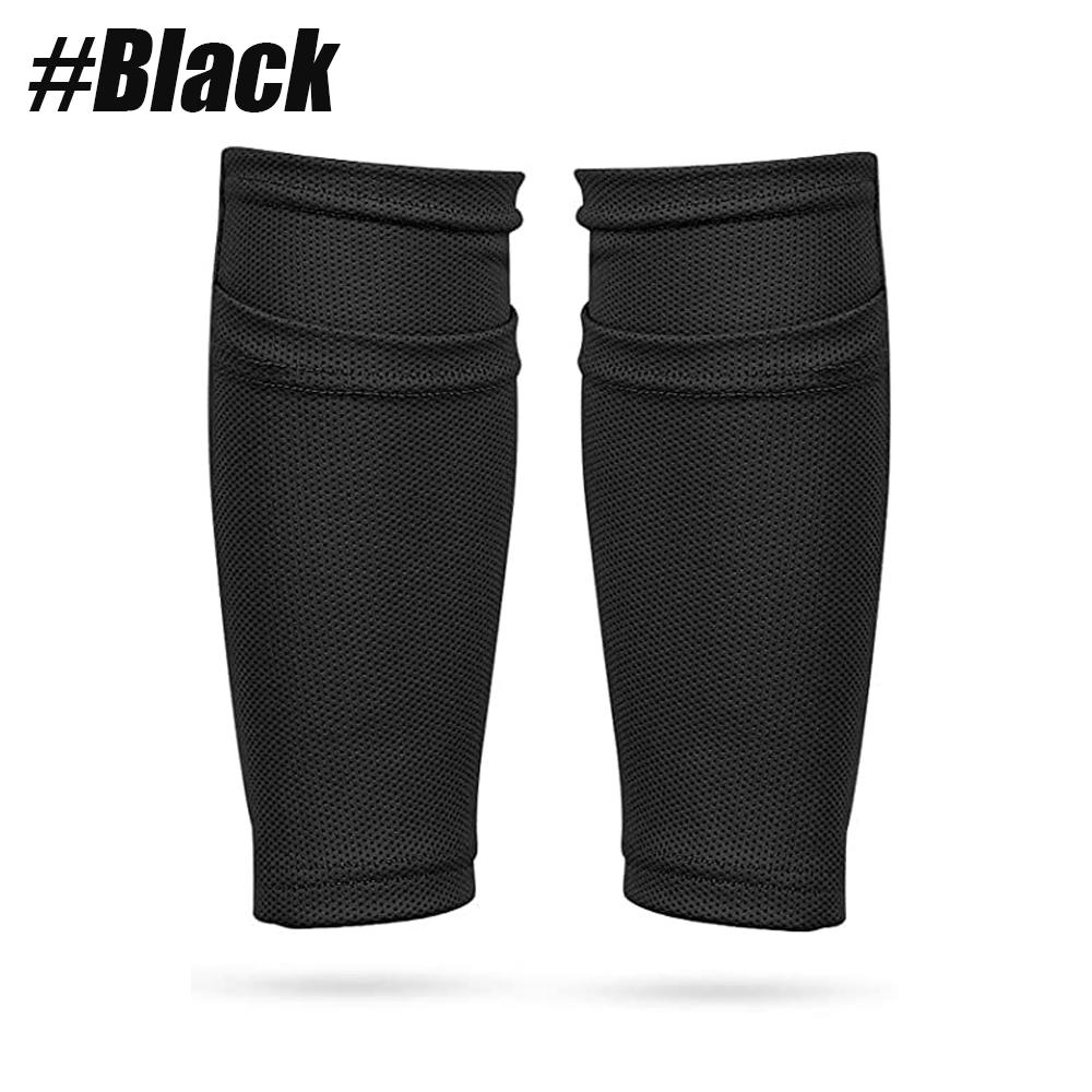 

1 Pair Kids Soccer Shin Guard Sock, Leg Performance Support Football Compression Calf Sleeves With Pocket Can Holding Shin Pads S