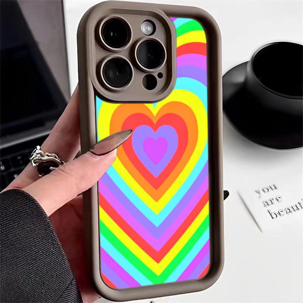 Ae93 Rainbow Art Design Protective Phone Cases for iPhone 13 14 15 Pro Max XR infinix Hot 40i 30i Tecno Camon 30 20 Pro Angel Eyes TPU Back Cover
