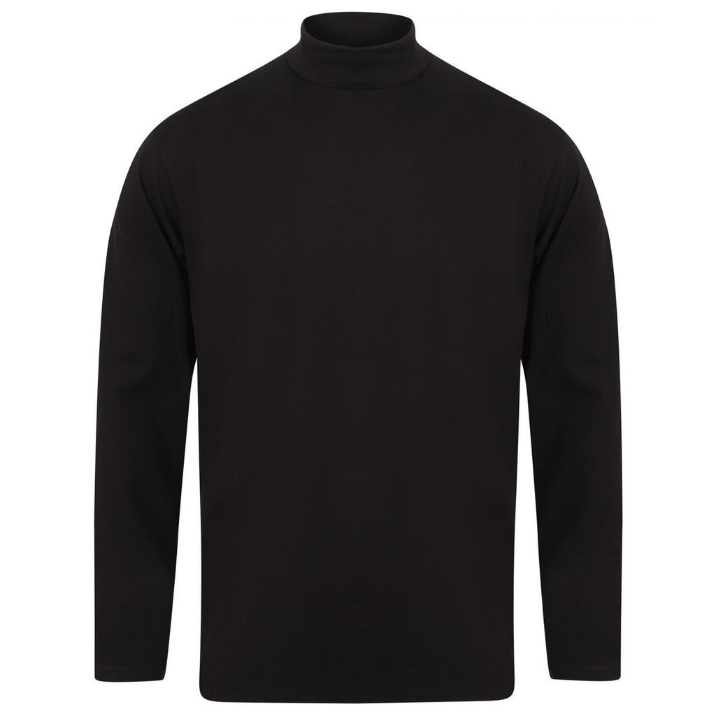 Henbury Mens Roll Neck Long-Sleeved Top