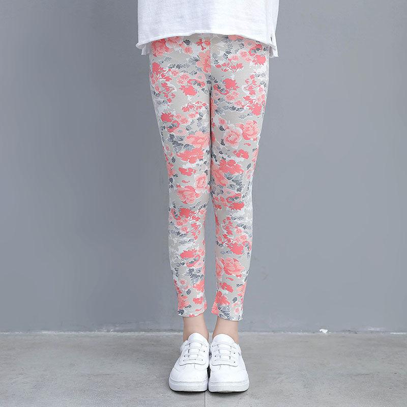 Summer Girls' Modal Leggings Soft Cropped Pants Versatile Baby Parent-child Outfit