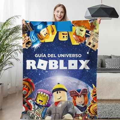 Mantas de sofá para invierno, juego de Roblox, cálidas hasta las rodillas, de forro polar, para acampar, personalizadas, suaves y esponjosas, ropa de cama de microfibra tamaño king.
