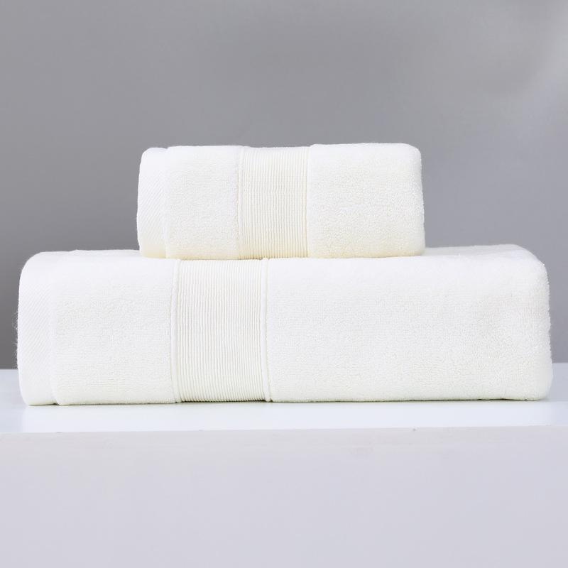 Pure Cotton Thickened Bath Towel Seven-color Set of Towels Five-star Hotel Towels 21-strand Fine Cotton Moisture-wicking Plain Bath Towels